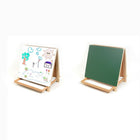 Crestline Dual Surface Table Top Easel, Chalkboard/Whiteboard, 18.5" x 18"-A large center tray provides added storage space.