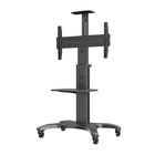 North Bayou AVF1500B Mobile TV Cart with Adjustable Shelf for 32" to 65" TV - Black-Height adjustable device tray supports laptops, consoles, and other AV equipment