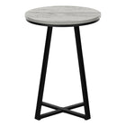 Monarch Specialties 2176 Accent Table - 22"H/Grey/Black Metal-Bring a modern tone to your living room, office space, family room or den with this stylish grey / black metal round top end table