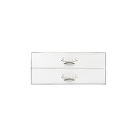 Gry Mattr Paper File With 2 Drawers - 13" x 10" x 5.7" - White-White paper cardboard