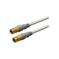 Electronic Master 12' F Male to Male Coaxial Cable, 2" x 6.2" x 9.5", Black-Electronic Master RF cable, F plug to F plug(round knuries)