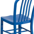 Flash Furniture Blue Metal Indoor-Outdoor Chair-Galvanized Steel Construction