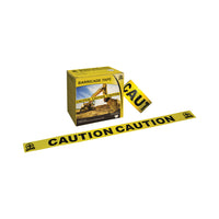 Wasip Barricade Tape - Caution - 3" x 1000ft - Yellow-Yellow