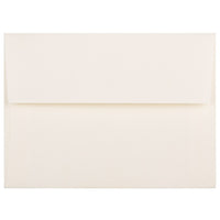 JAM Paper A6 Invitation Envelopes, 4.75 x 6.5, Strathmore Natural White Linen, 100 Pack (74083g)-Natural white
