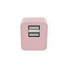Basic Tech Dual USB Wall Charger - Pink-Universal