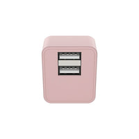 Basic Tech Dual USB Wall Charger - Pink-Universal