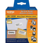 Brother DK1209 Small Address Paper Labels 1.1" x 2.4" (28.9 mm x 62 mm) - 800 Pack-Black on White