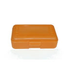 Romanoff Products 8 1/2" x 5 1/2" x 2 1/2" Pencil Box, Tangerine-Tangerine