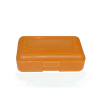 Romanoff Products 8 1/2" x 5 1/2" x 2 1/2" Pencil Box, Tangerine-Tangerine