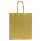 Jam Paper Foil Gift Bags with Rope Handle - Medium - 8" x 10" x 4" - Gold - 3 Pack-Quantity: 3 Bags Per Pack