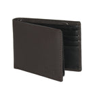 Roots Slimfold Wallet with Removable ID - Chocolate & Black-10 Credit Card Slots