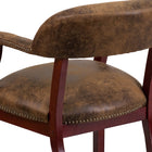 Flash Furniture Bomber Jacket Brown Luxurious Conference Chair with Accent Nail Trim-CA117 Fire Retardant Foam