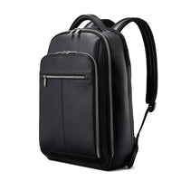 Samsonite Classic Leather Backpack 15.6", Black-Black, Top Grain Leather