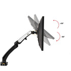 North Bayou Full Motion Swivel Monitor Arm for 17''-27'' - Silver-Upright lift distance 7.8” (200mm)