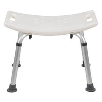 Flash Furniture HERCULES Series Adjustable Bath & Shower Chair with Non-slip Feet - White-Medical Grade Shower Chair