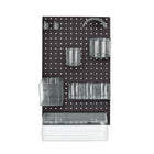 Azar 10-Piece Pegboard Wall Organizer Kit with One Panel and Accessory Assortment - Black-Sold in Multiples of: 1