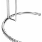 Nicer Furniture Eileen Style Glass End Table-Chrome Metal