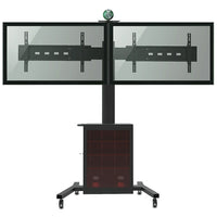 TygerClaw Mobile TV Stand for 30" - 60" TV, 81.8" x 23.6" x 70.9", Sliver-2 TV Mobile Stand with 360 degrees rotation
