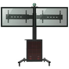TygerClaw – Support mobile pour téléviseur de 30 à 60 po, 81,8 x 23,6 x 70,9 po, argenté-2 supports mobiles pour télévision avec rotation de 360 degrés
