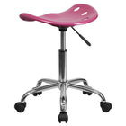 Flash Furniture Vibrant Pink Tractor Seat & Chrome Stool-High Density Polymer Construction