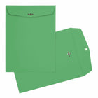 JAM Paper RecycledColoured Envelopes with Clasp - 9" x 12" - Green - 50 Pack-Size: 9 x 12 inches