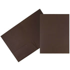 JAM Paper 2-Pocket Presentation Folders, Chocolate Brown, 100 Pack (386Lbrb)-Chocolate brown