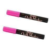 Marvy Uchida Broad-Point Liquid Chalk Markers - Erasable - Dustless - Hot Pink - 2 Pack-Colour: Hot Pink