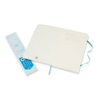 Moleskine Classic Plain Soft Cover Notebook, Blue Reef, 5" x 8.25"-Glued binding lays flat