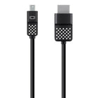Belkin 4K Mini DisplayPort to HDMI Cable, 6', Black/White (F2CD080BT06)-Adapter transmits audio and video from mini DisplayPort to HDMI