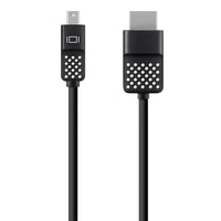 Belkin 4K Mini DisplayPort to HDMI Cable, 6', Black/White (F2CD080BT06)-Adapter transmits audio and video from mini DisplayPort to HDMI