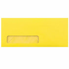 JAM Paper #10 Business Window Envelopes - 4.125" x 9.5" - Yellow Recycled - 50 Pack-Colour: Yellow Envelopes