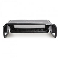 Allsop Metal Art Organizer Monitor Stand - Black-Large platform accommodates a variety of monitor sizes up to 32"