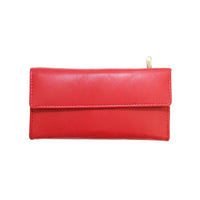 Ashlin REDGROVE RFID Blocking Ladies Slim Clutch Wallet, Red-RFID ladies’ 7 inch clutch wallet
