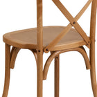 Flash Furniture HERCULES Series Stackable Oak Wood Cross Back Chair-Ash Wood Seat and Frame