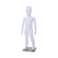 Can-Bramar Child Egghead Unbreakable Mannequin - Glass Base - Age 1-2 Years - Blown White (PL-EK90)-Straight Arms for Easy Dressing