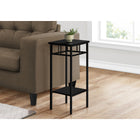 Monarch Specialties 3278 Accent Table - 28"H/Black/Black Metal-Product dimensions: 12 Inch W x 12 Inch D x 28 Inch H