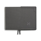 TRU RED Medium Flexible Cover Ruled Journal - Black-Black synthetic leather flexible cover