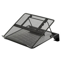 Staples Mesh Laptop Riser - Adjustable - Black-Props up laptop to ensure better ventilation
