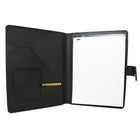 Ashlin RAFERTY Bifold Writing Case with Notepad Black , (F7550-49-01)-Black - MidnightGeorgio Napa leather is a full grain leather, featuring a beautiful soft material. This leather is perfect for your leather folios and accessories. This material is soft yet durable. Yet another luxury leather from ASHLIN.