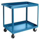 Kleton Knocked-Down Shelf Carts, 2 Shelves, 5" Polyolefin Casters, 18"W. x 30"D. x 36"H.-16-gauge steel shelves with 2-1/2" high lip