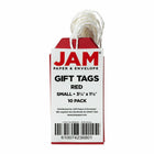 Jam Paper Gift Tags with String - Small - 3 1/4" x 1 5/8" - Red - 1000 Pack-Quantity: 1000 tags per carton