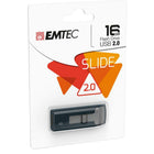 EMTEC C450 Slide 16 GB USB 2.0 Flash Drive-Slide to open system