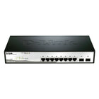 D-Link Websmart 10-Port Gigabit Switch with 8 ports and 2 SFP Ports-Equipped with 8 10/100/1000 Mbps ports and two Gigabit SFP ports