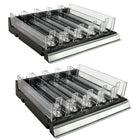 Azar Adjustable Tall Divider Bin Cosmetic Tray - Black - 2 Pack-Sold in Packs of: 2