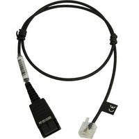 Jabra Quick Disconnect To Modular RJ Extension Cord for Siemens Open Stage Series (8800-00-94)-Jabra Quick Disconnect (QD) to Modular (RJ) Straight Bottom Cord