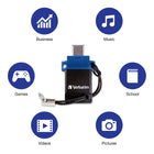 Verbatim 64GB Store 'n' Go Dual USB 3.2 Gen 1 Flash Drive for USB-C Devices - Blue-Limited Lifetime Manufacturer Warranty