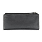 Roots Ladies Slim Clutch Wallet with Top Zipper - Black-2 ID Windows