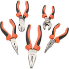Dynamic Tools 5 Piece Plier Set, Comfort Grip Handles-Contains: 8" Linesman Pliers, 7" Diagonal Cutting Pliers, 8" Long Nose Pliers, 8" Bent Nose Pliers, 8" Slip Joint Pliers