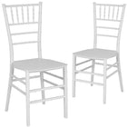 Flash Furniture HERCULES Series White Resin Stacking Chiavari Chair - 2 Pack-1000 lb. Weight Capacity