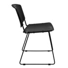 Flash Furniture HERCULES Series Plastic Stack Chair with Black Frame - Black-Stack Quantity: 20